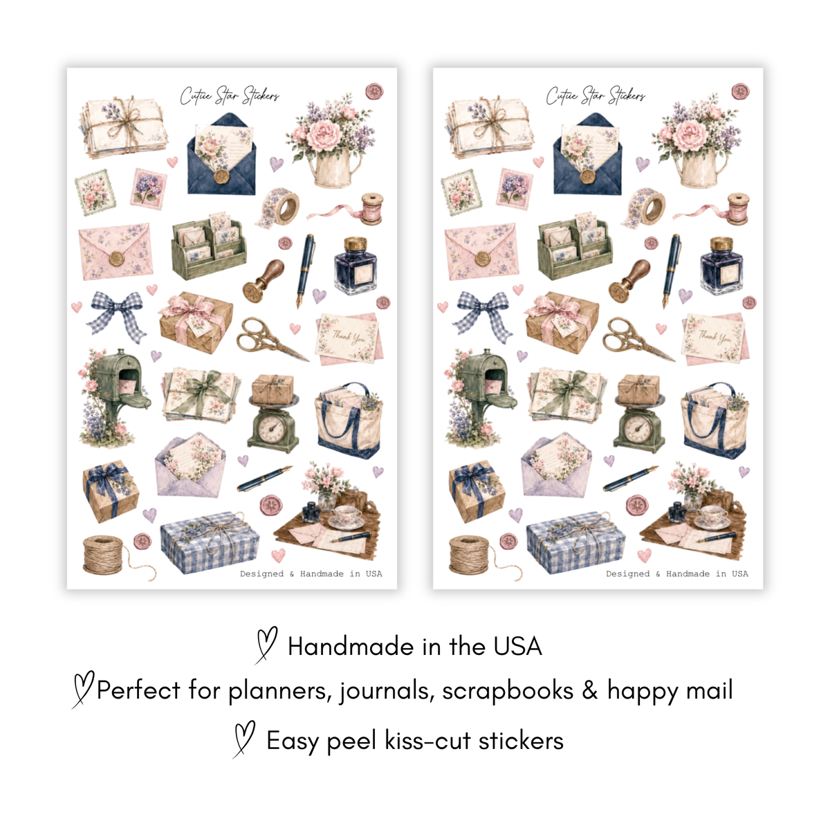 Happy Mail Vintage Stickers