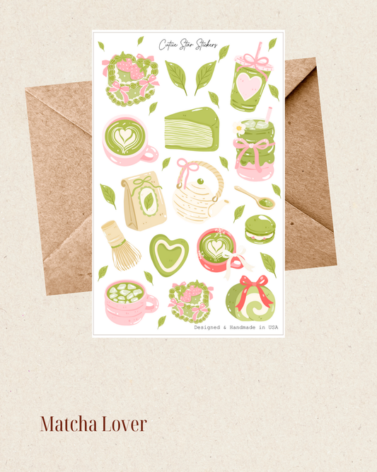 Matcha Lover Sticker Sheet