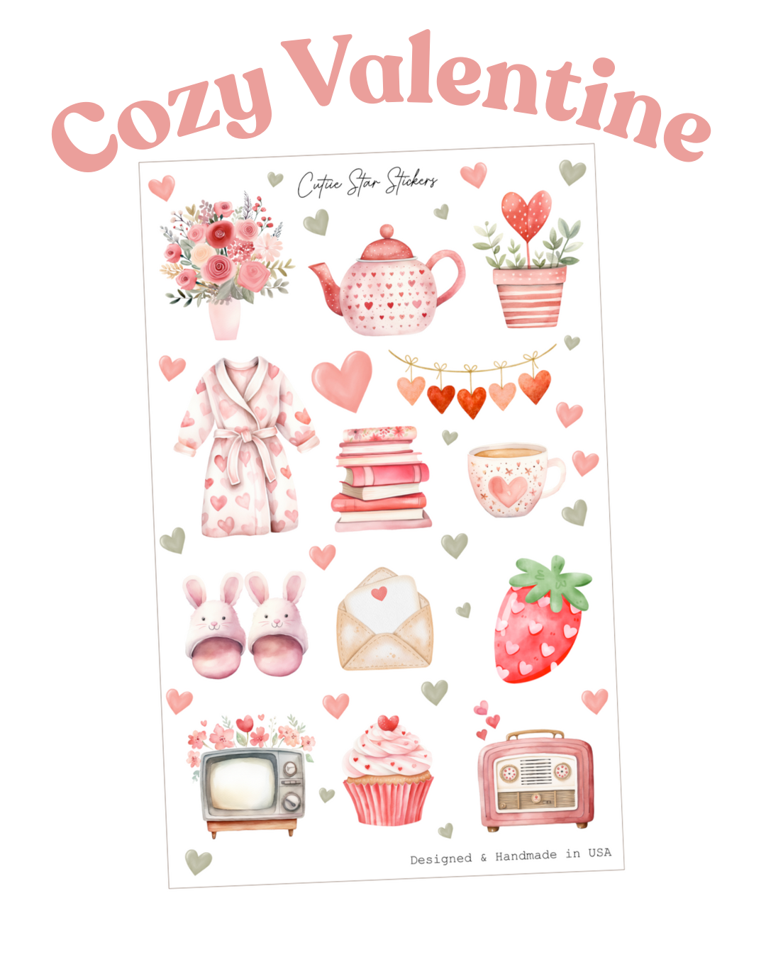 Cozy Valentine Sticker Sheet