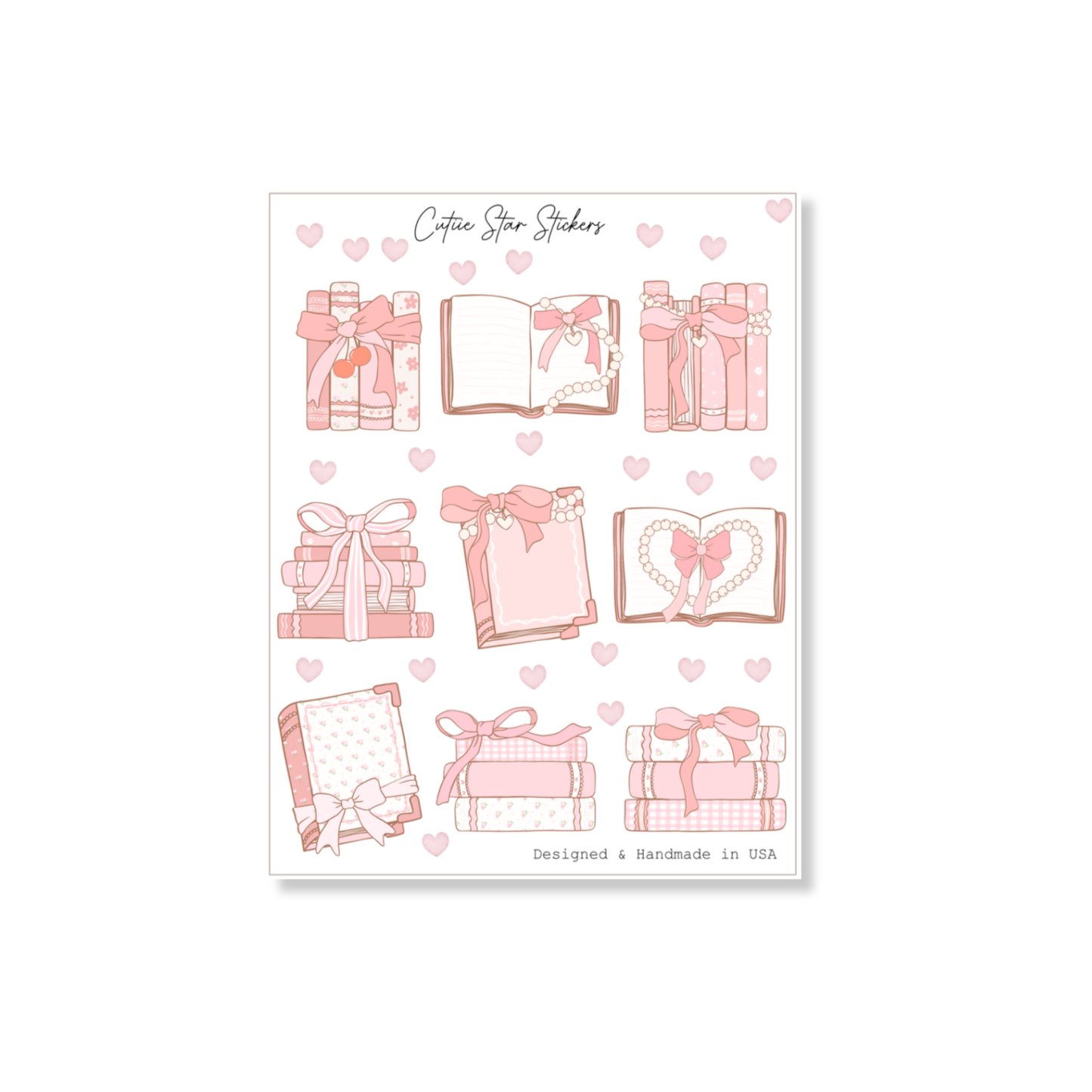 Books & Bows Sticker Sheet