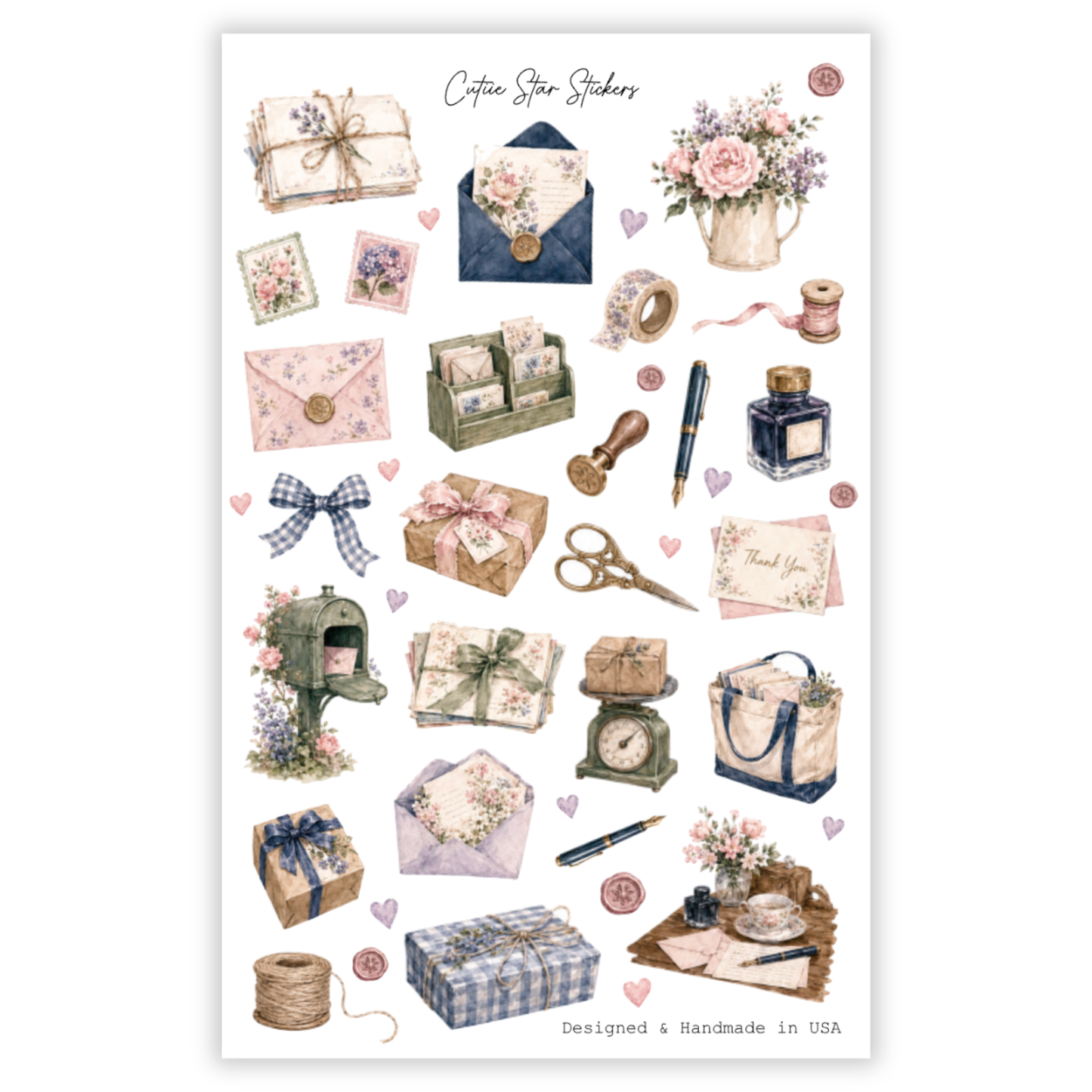 Happy Mail Vintage Stickers
