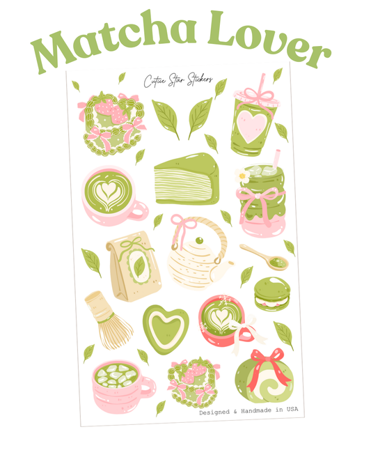 Matcha Lover Sticker Sheet